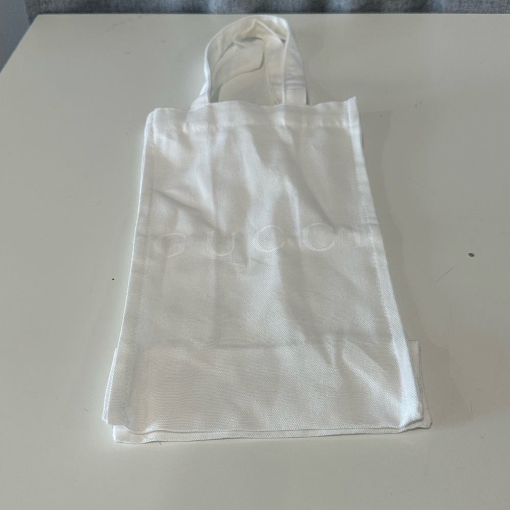 Authentic Gucci White fabric canvas tote bag